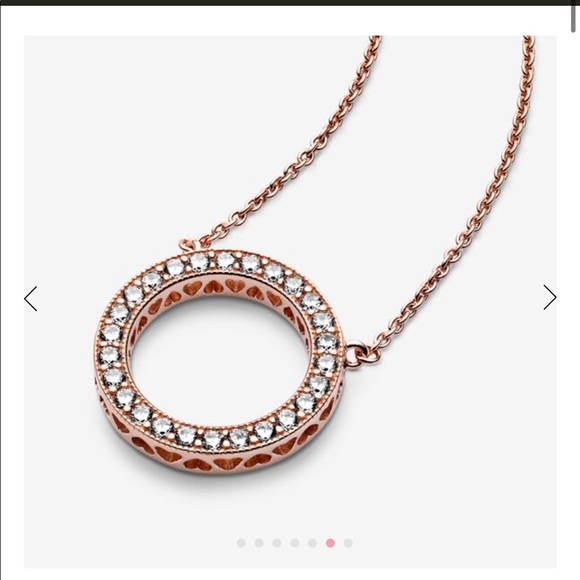 Pandora Rose Gold Circle of Sparkle Necklace - Picture 5 of 5